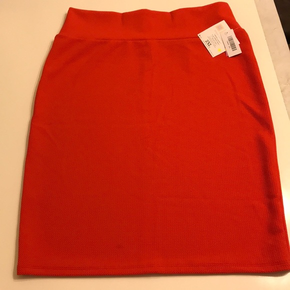LuLaRoe Dresses & Skirts - Lularoe Cassie skirt red size 2XL brand new